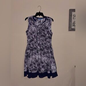 Simply Vera Vera Wang Floral Mini Dress - Purple and White